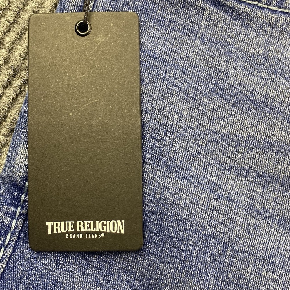 True Religion Geno Big T NF Slim Jeans Men's Size 38 Medium Neptune Wash NWT - Picture 7 of 16